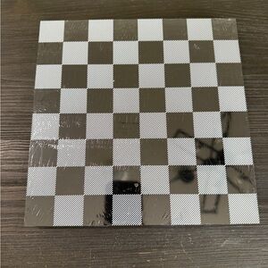 Lucite Modern Translucent Black & White Portable Chess Board and Pieces NEW